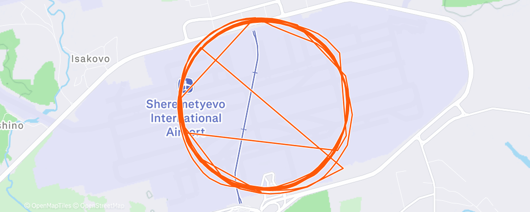 Map of the activity, Вечерний забег