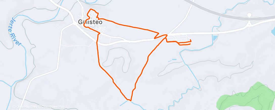 Map of the activity, Carrera por la tarde