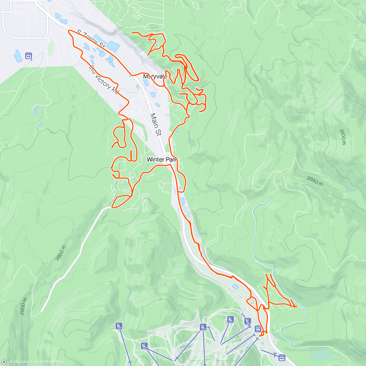 Map of the activity, Mud season fat tire road riding ❄️
