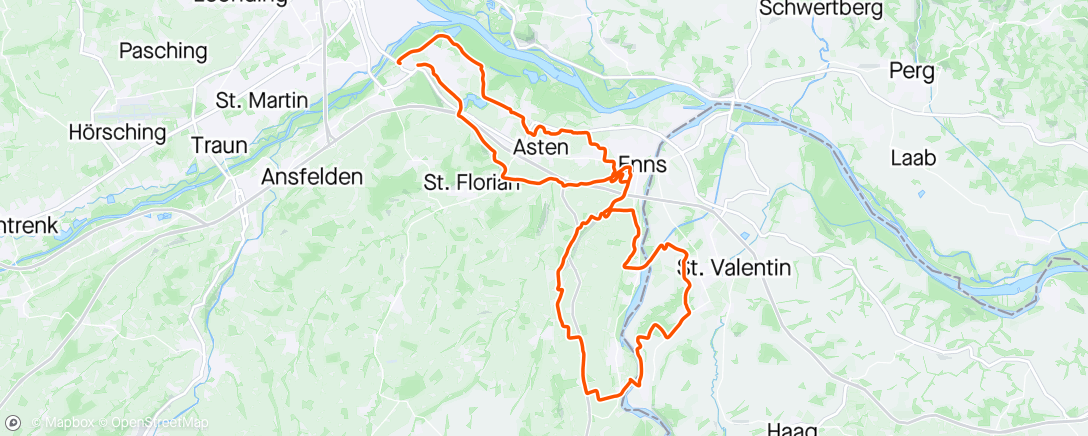 Map of the activity, Gravel Enns