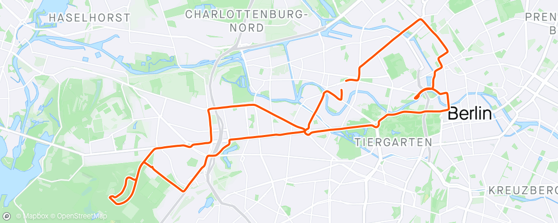 Map of the activity, Teufelsberg climb and chill