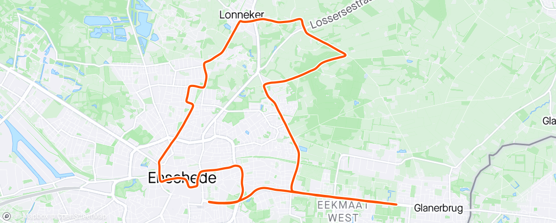 Map of the activity, Halve marathon Enschede