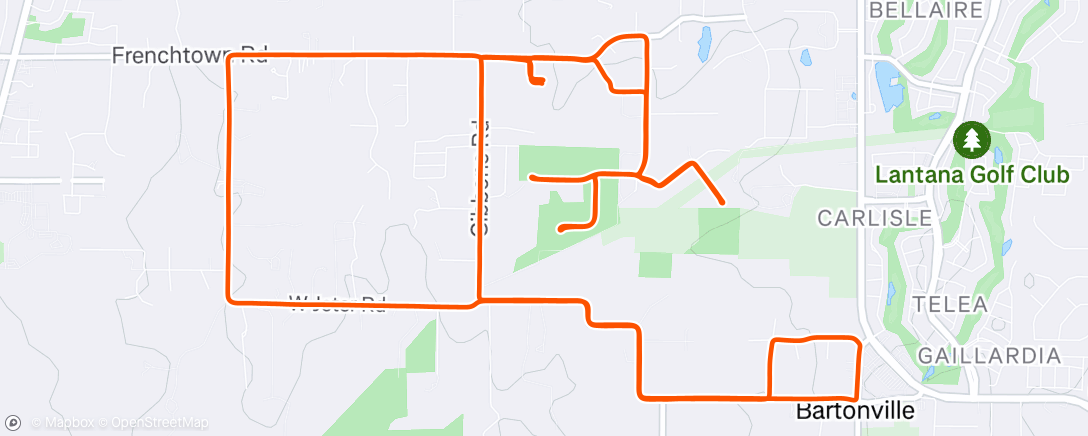 Map of the activity, Afternoon Ride