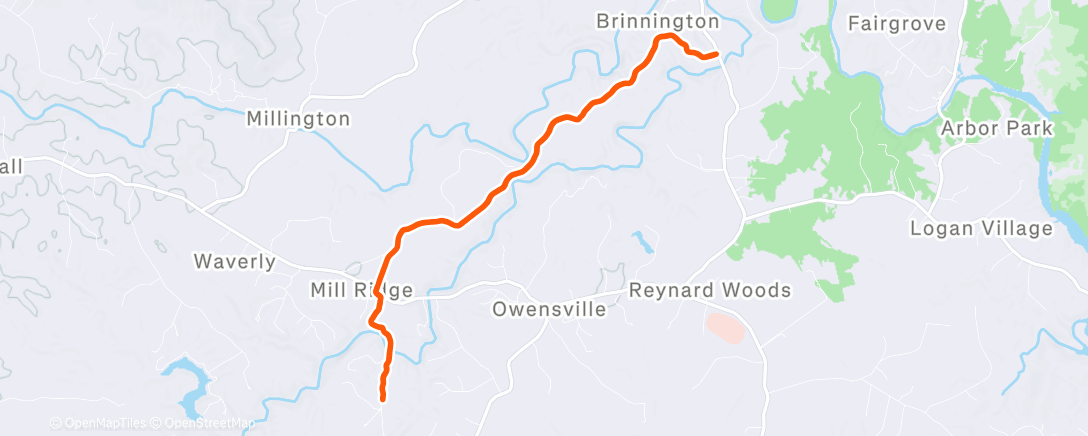 Map of the activity, Lunch Run