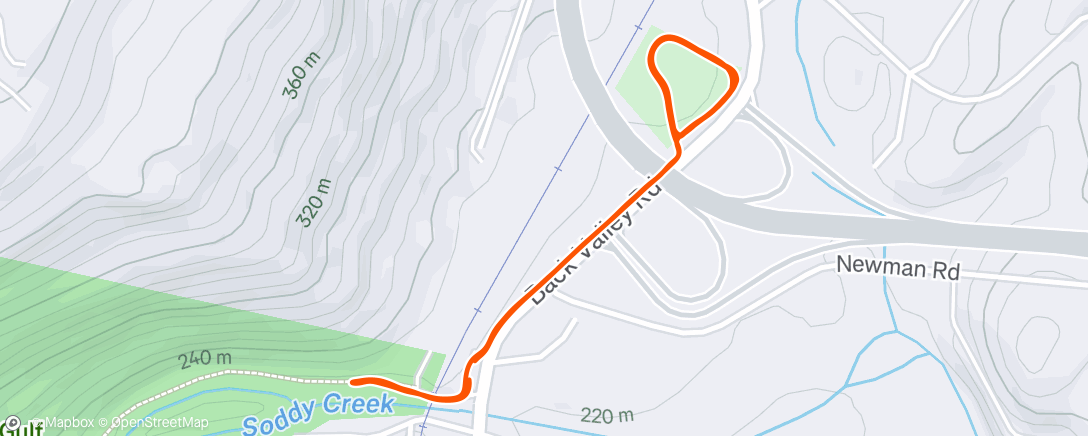 Map of the activity, Morning Run