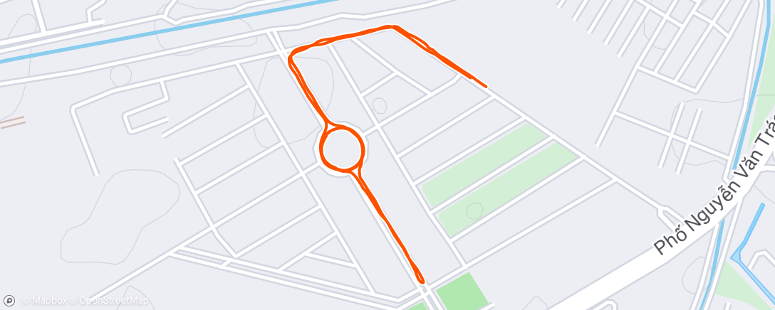 Map of the activity, Evening Run