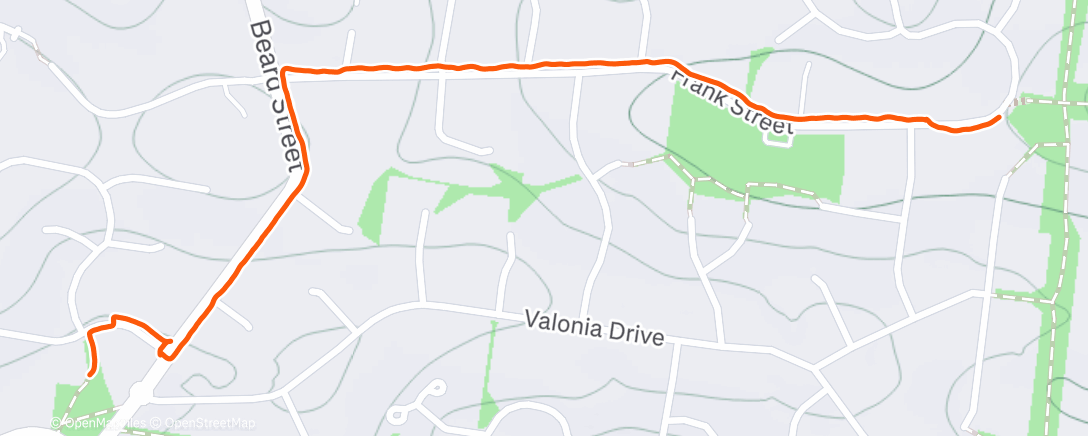 Map of the activity, Afternoon Walk