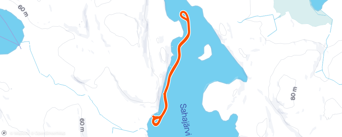 Map of the activity, Morning Ice Skate