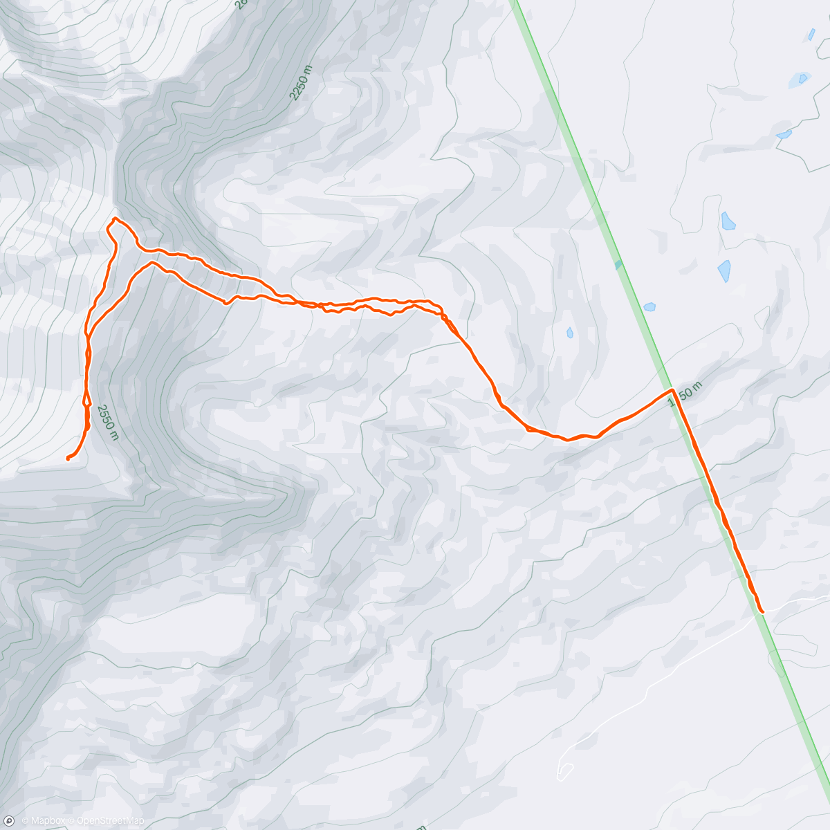 Map of the activity, Kupunkamint Mountain
