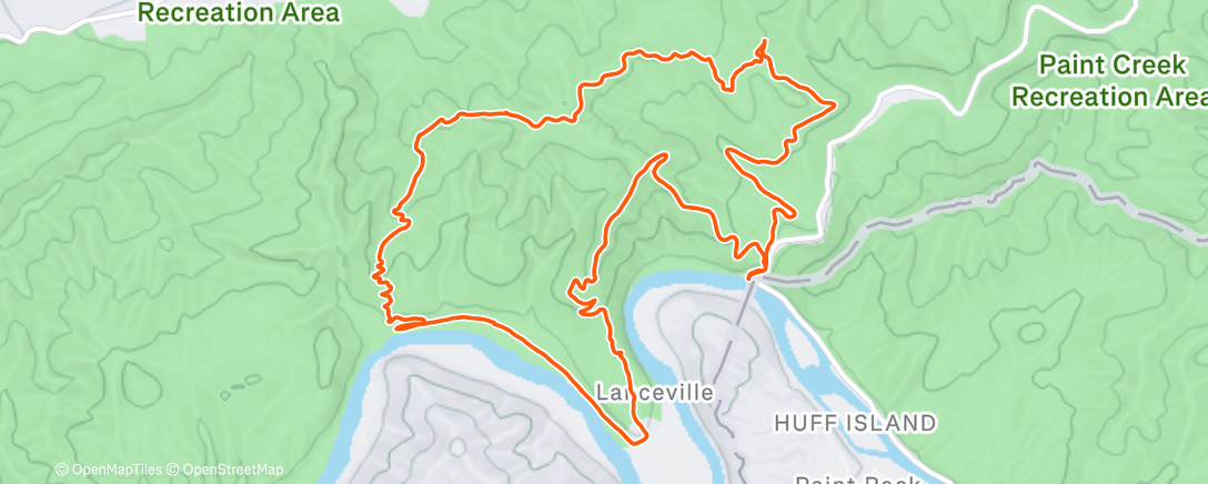 Map of the activity, Hot springs Sunday on a cold morning