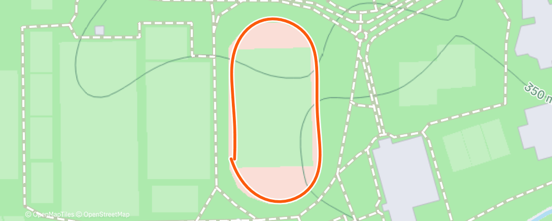 Map of the activity, Evening Run