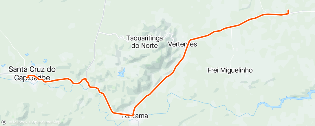 Map of the activity, (18.2024) Pedal de Hoje: Santa Cruz do Capibaribe-PE / Manduri - Santa Maria do Cambucá-PE