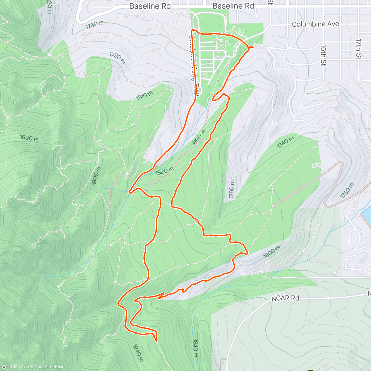 Map of the activity, Amazing afternoon run