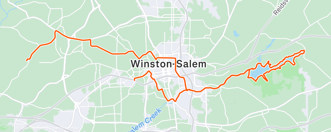 Карта физической активности (Night Ride)