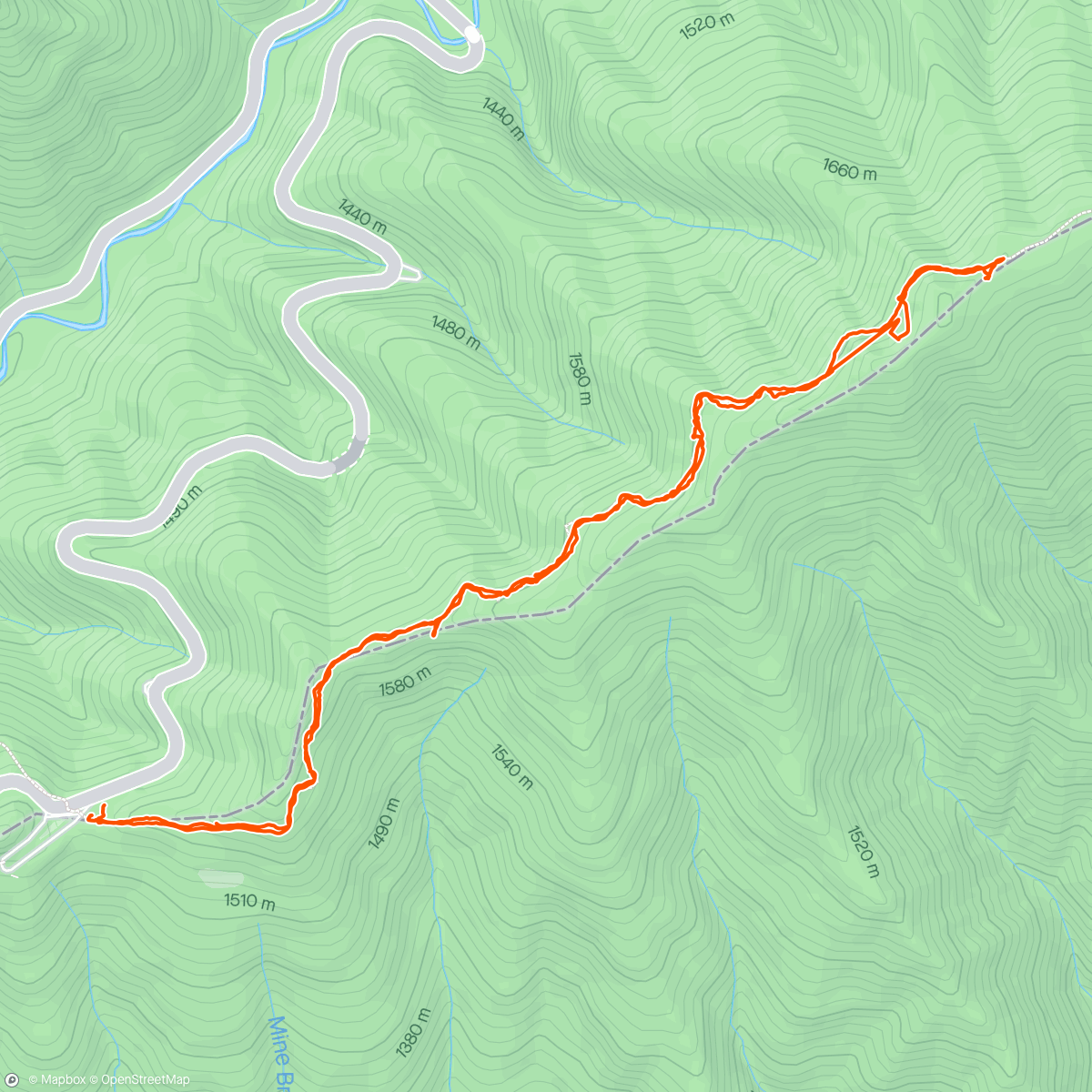 Map of the activity, Appalachian Trail
