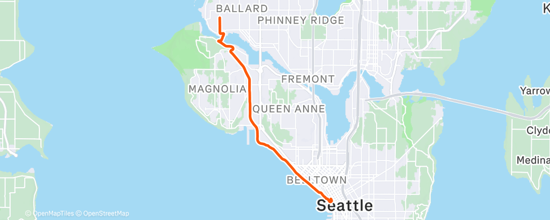 Map of the activity, Morning Ride