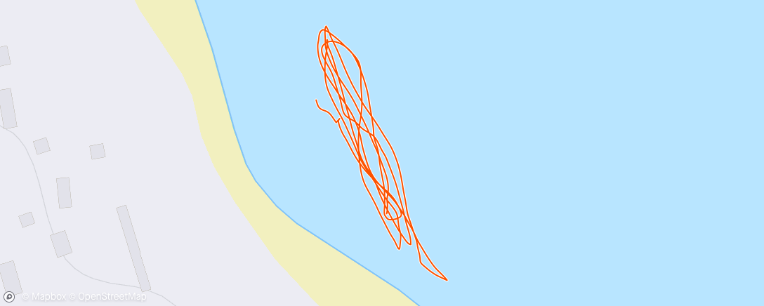 Map of the activity, Afternoon Swim