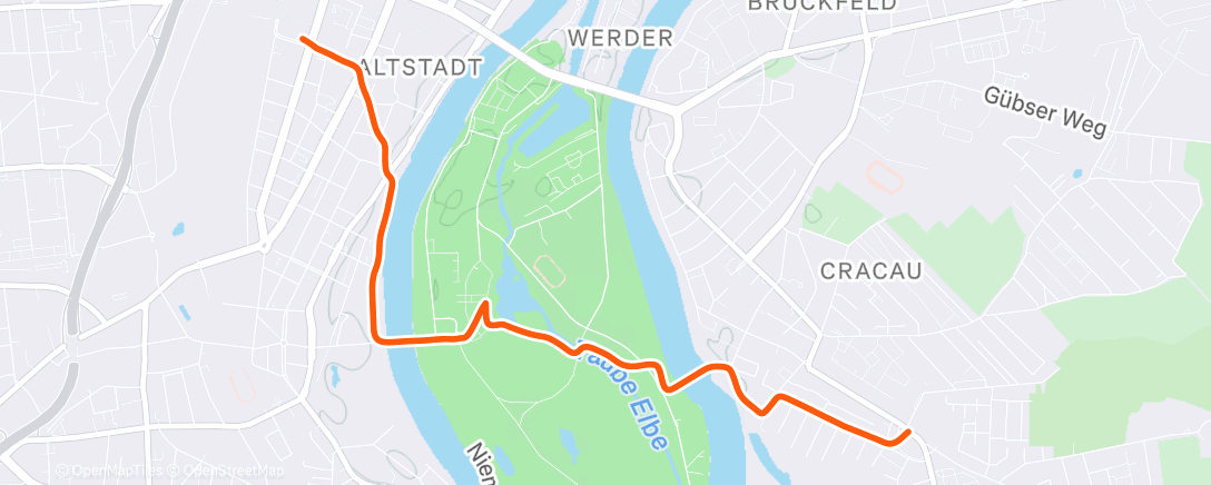 Map of the activity, Mittagspaziergang