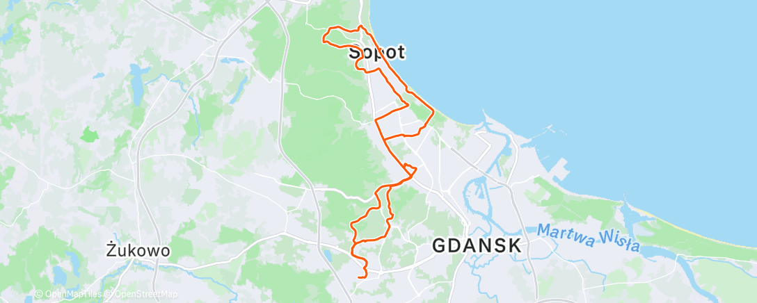 Map of the activity, Morning Ride