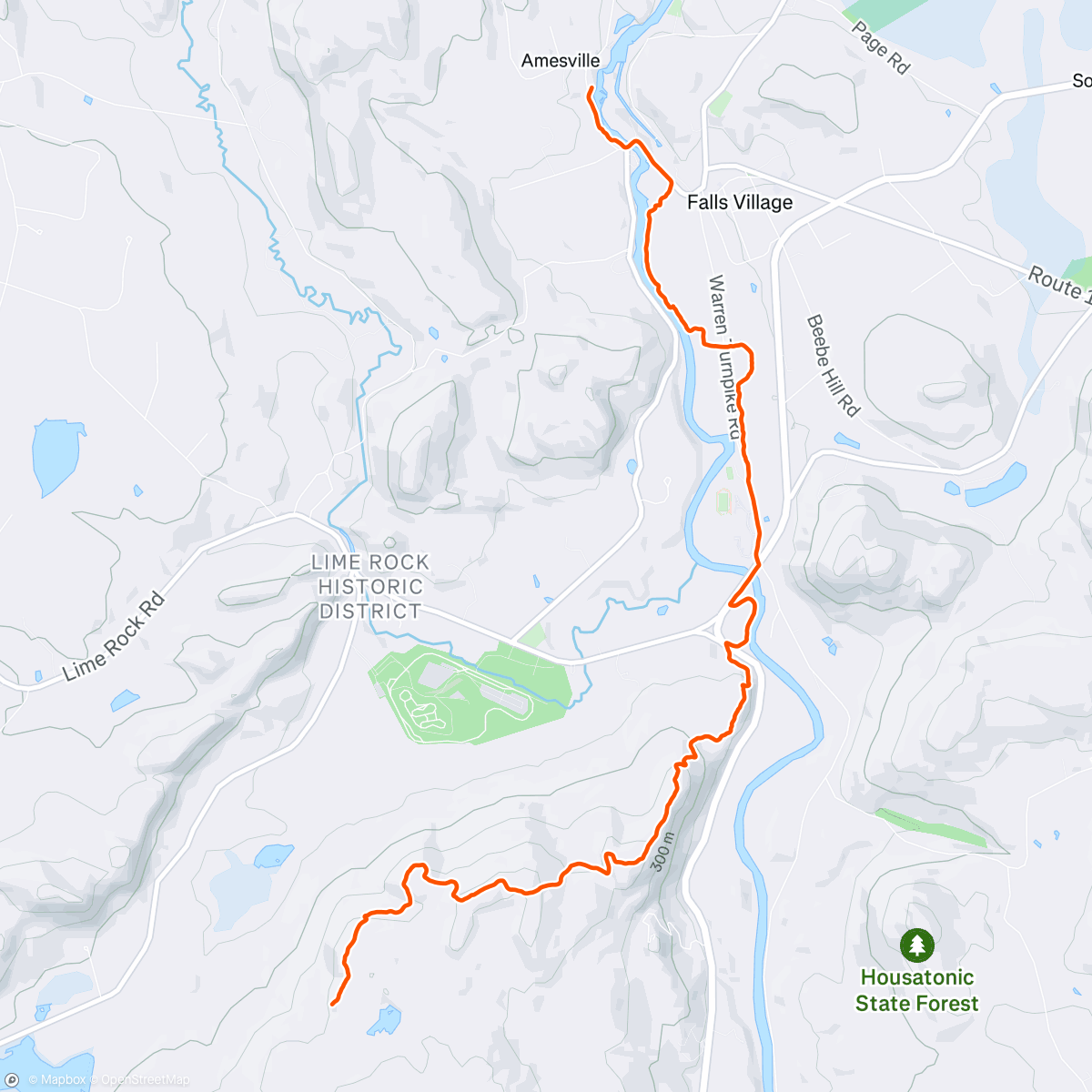 Map of the activity, Day 94 - near-o with Dad!