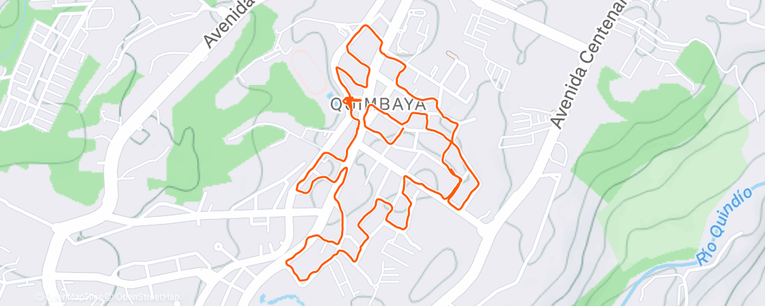Map of the activity, Morning Walk