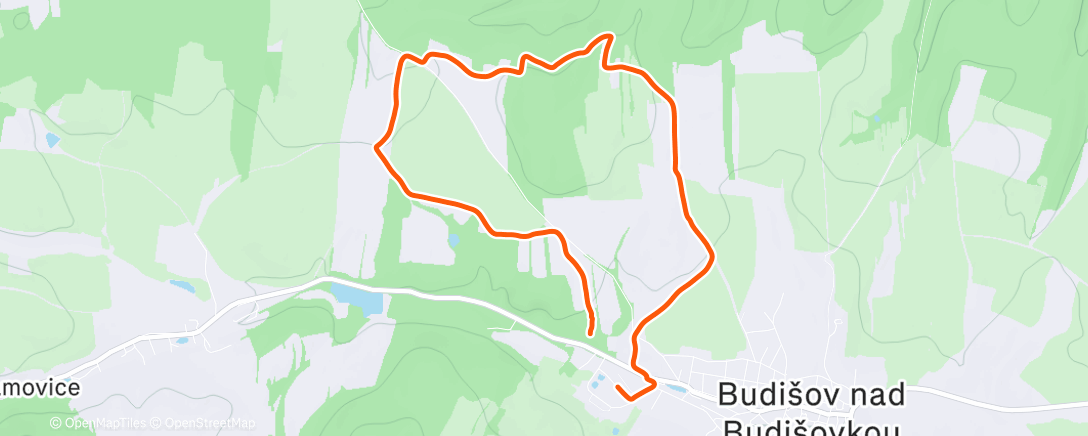 Map of the activity, Afternoon Hike
