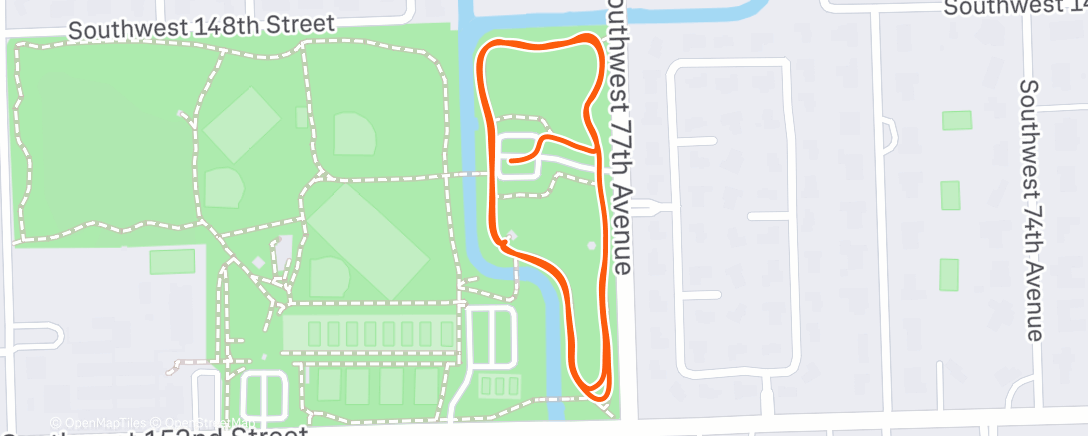 Map of the activity, Afternoon Run