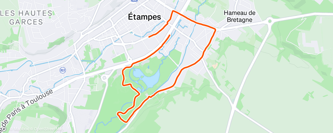 Map of the activity, Afternoon Walk