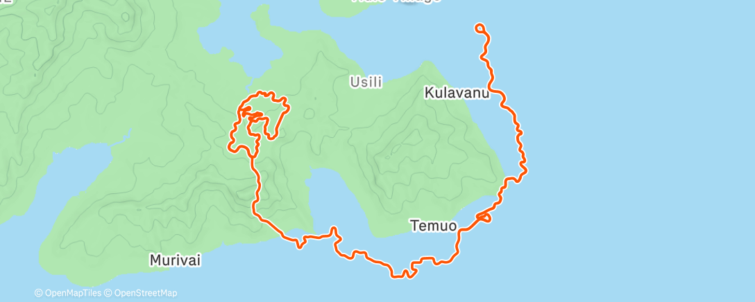 Mapa de la actividad (Zwift - Watopia)