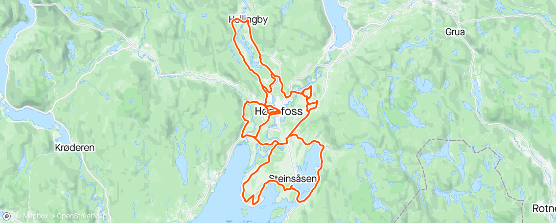 Map of the activity, Ringerike GP