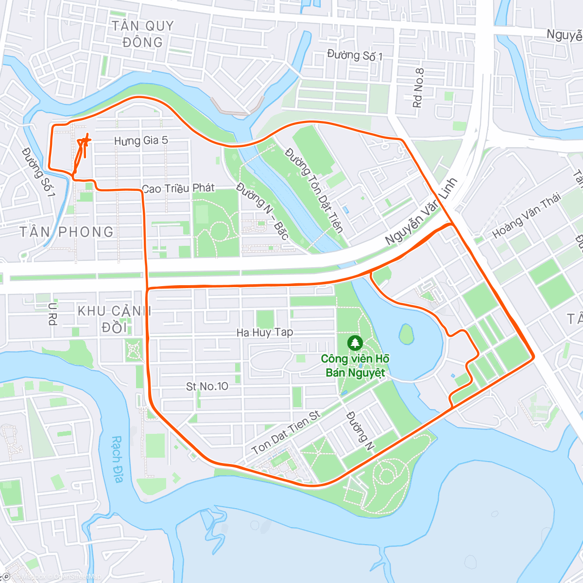 Map of the activity, Friday ☀️🚲