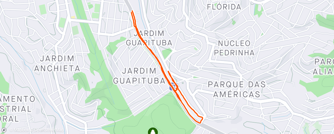 Map of the activity, Caminhada e ponto