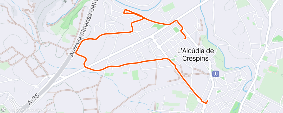 Map of the activity, Caminata de mañana