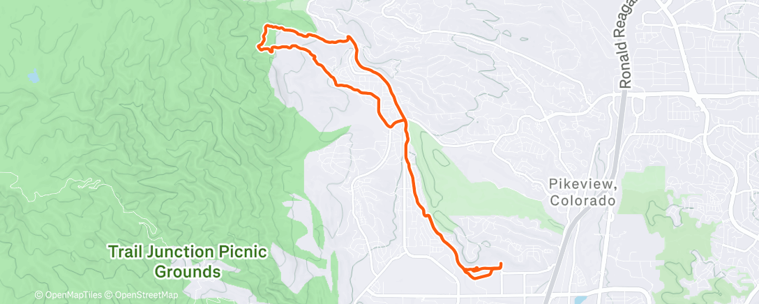 Map of the activity, Lunch Ride