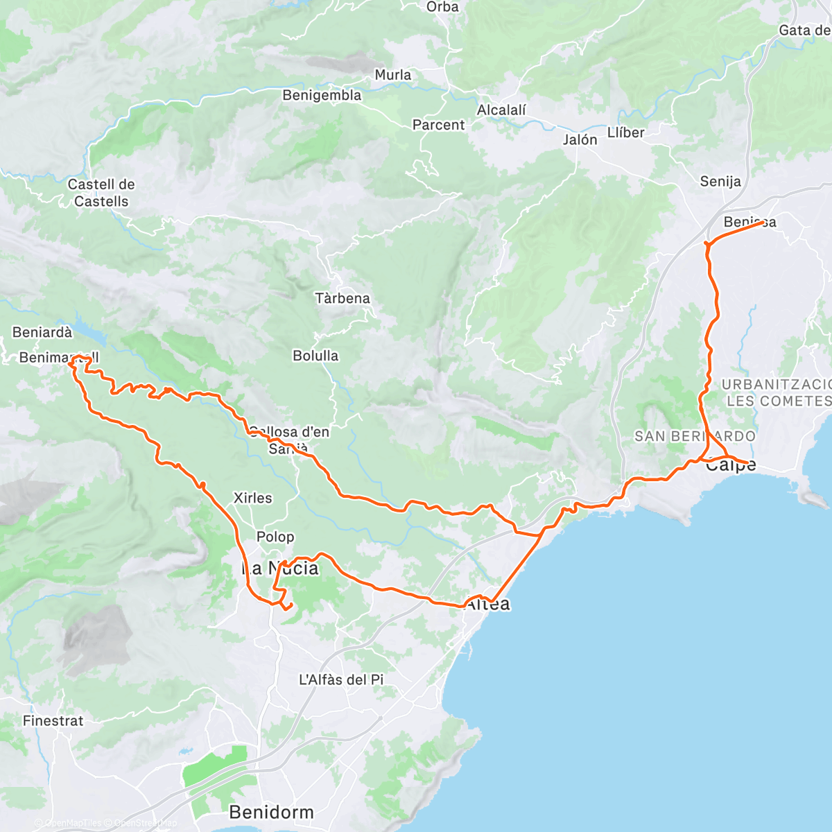 Map of the activity, Hola Calpe :)