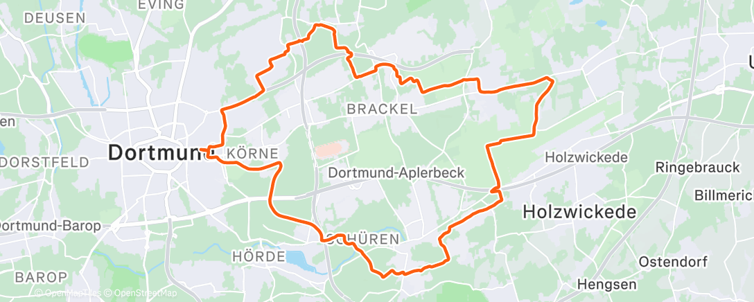Map of the activity, Abendlauf