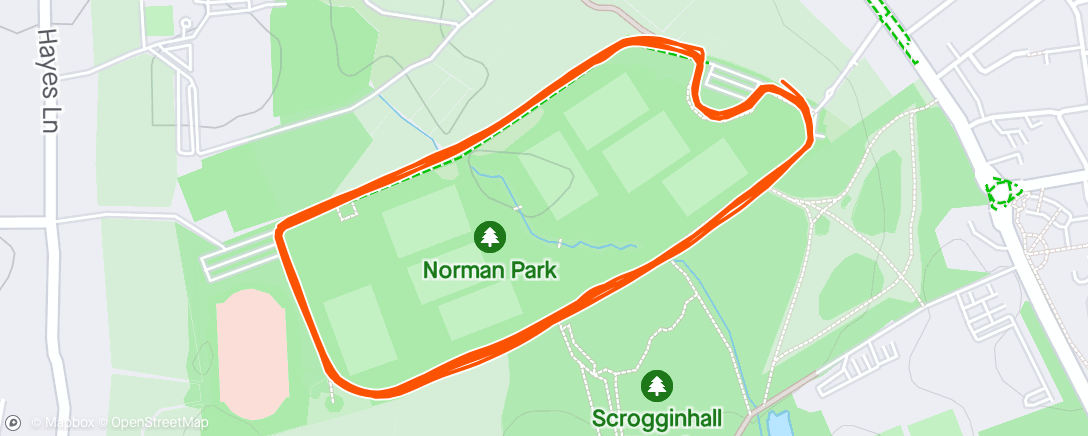 Mapa de la actividad (10k - Norman Park)