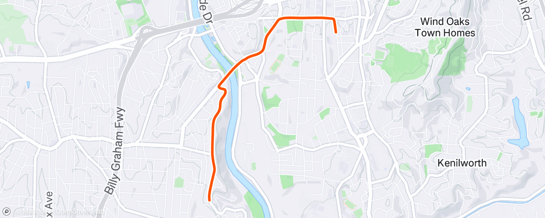 Map of the activity, Evening Ride