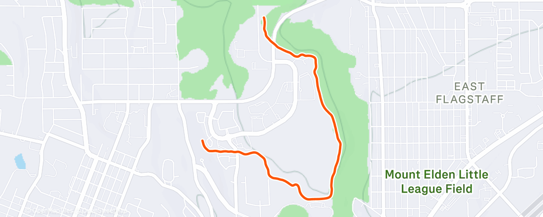 Карта физической активности (Afternoon Trail Run)