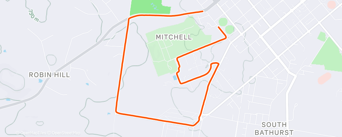 Map of the activity, Morning Run