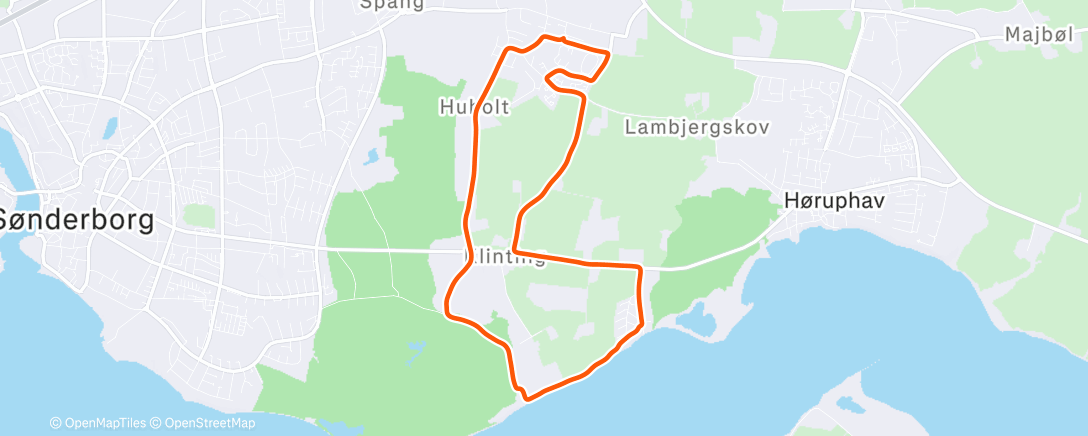 Map of the activity, Afternoon Run