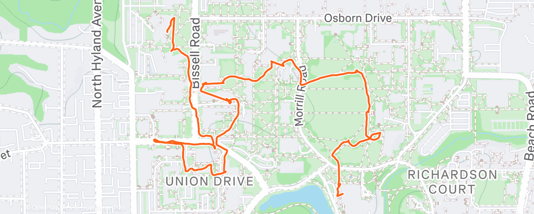 Map of the activity, Morning Walk