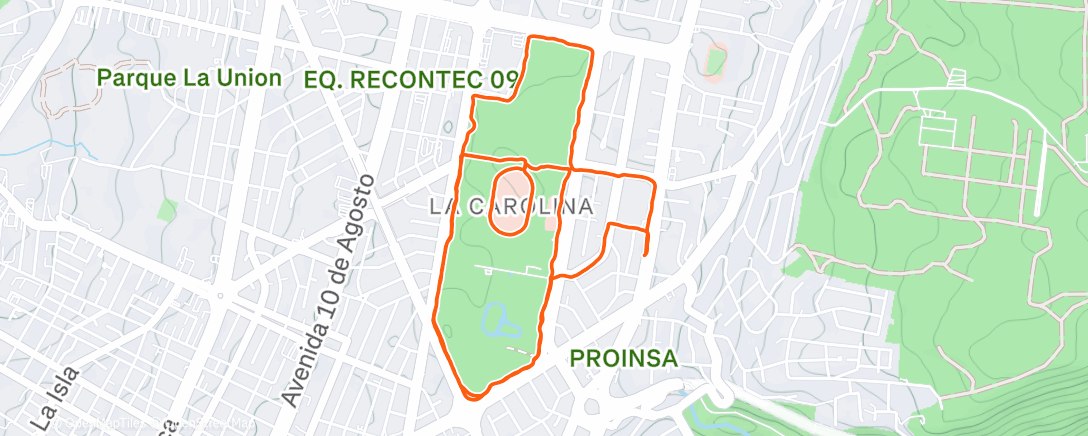 Карта физической активности (Quito 🇪🇨)