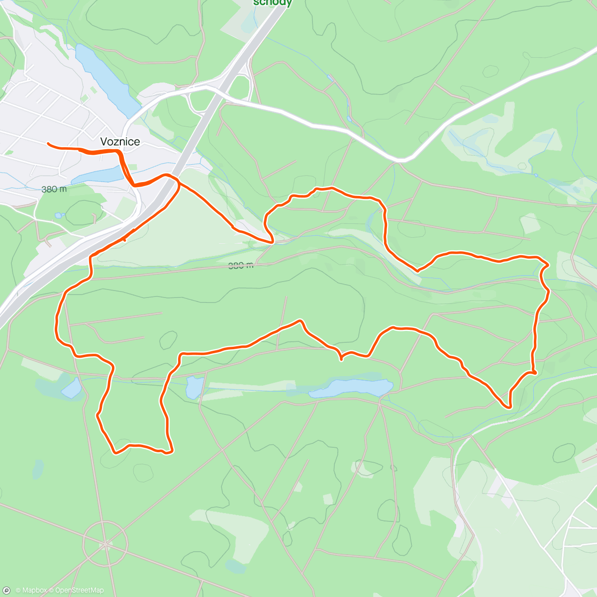 Map of the activity, OŽ Voznice 2. misto