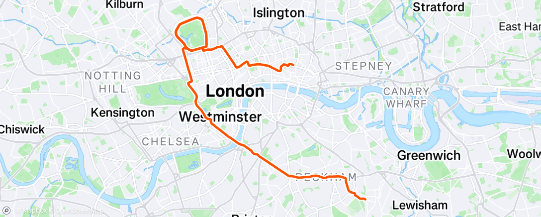 Map of the activity, Morning Ride
