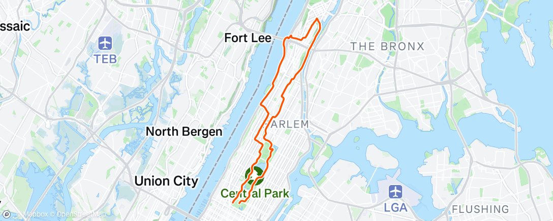 Map of the activity, Morning Run