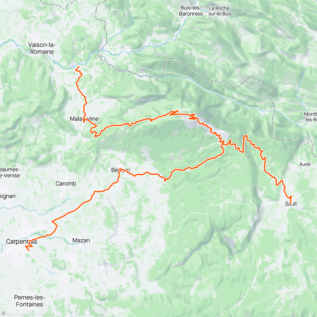 Mappa dell'attività Le Fou du Z-Eventoux - Zevent 2024 Jour 2