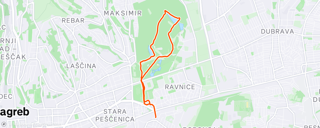 Map of the activity, Morning Walk