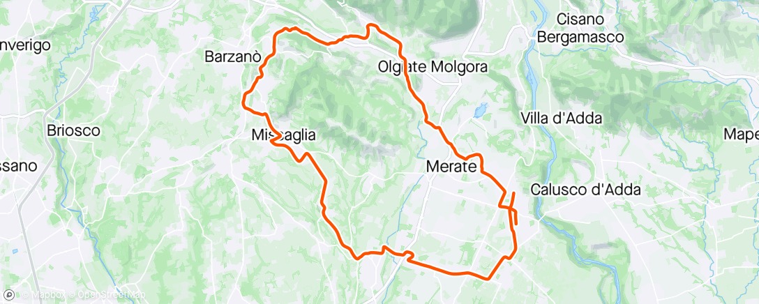 アクティビティ「Giro serale」の地図