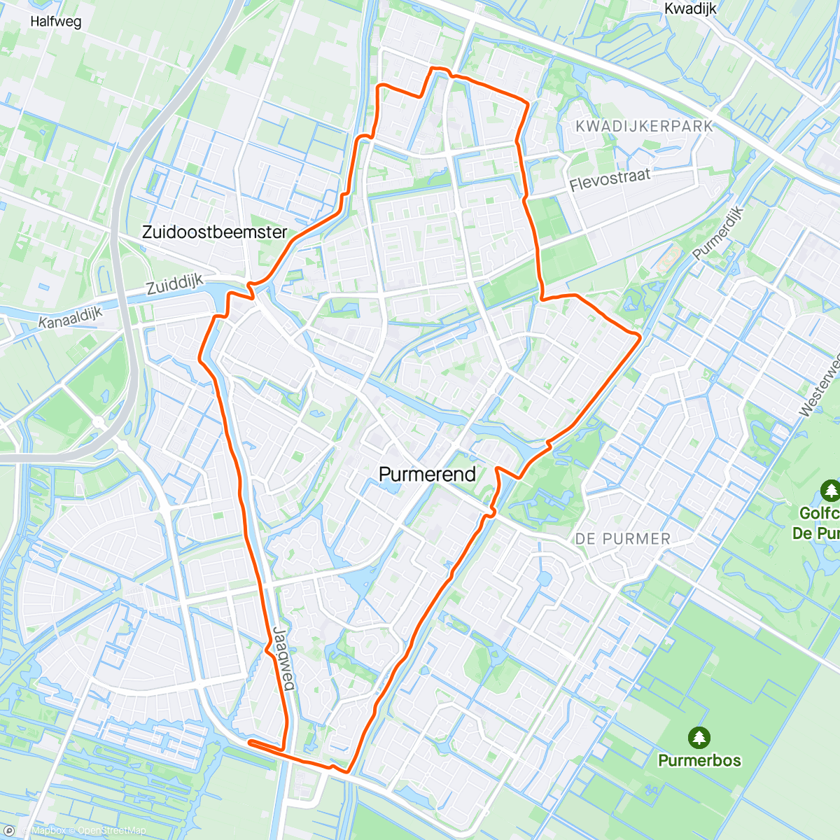 Map of the activity, Tropisch loopje met diverse stops